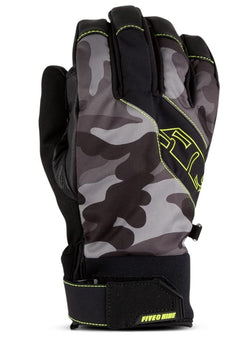 Freeride insulated glove black camo back view